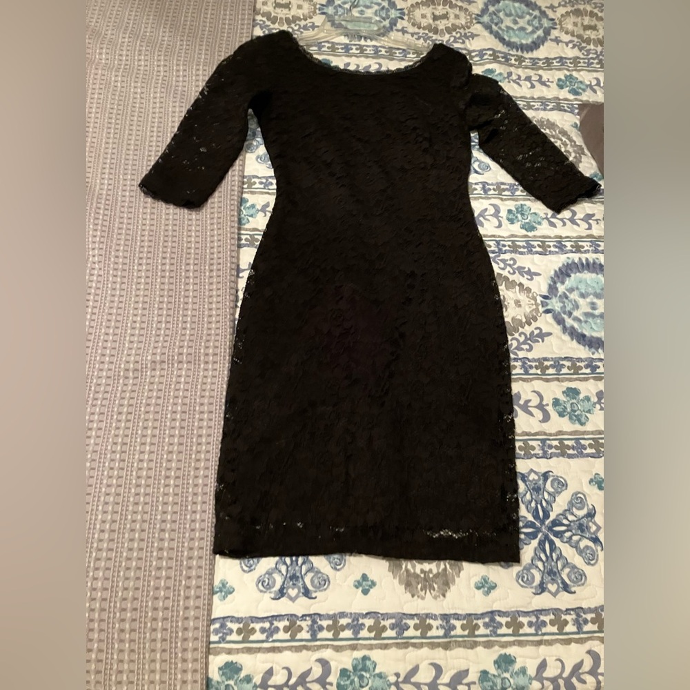 Laundry By Shelli Segal Black Lace Sheath Dress